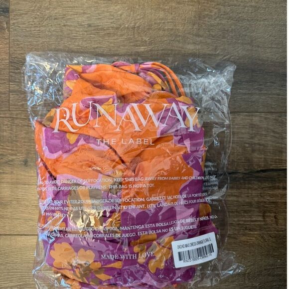 NWT Runway The Label Orchid Maxi Dress in Orange Floral Size XL - Picture 10 of 11